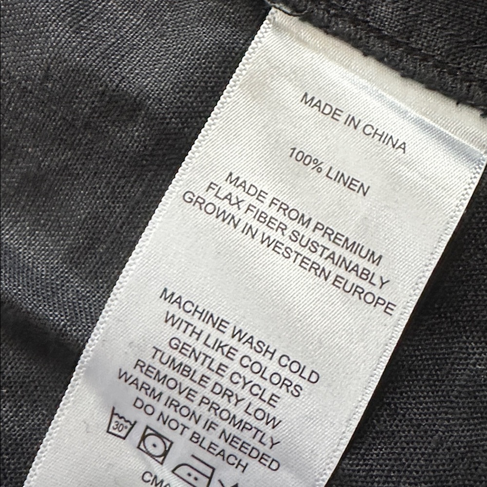 100% European Linen Button Front Dress - Picture 11 of 14